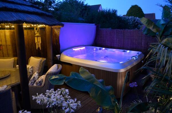 Hot tub at night