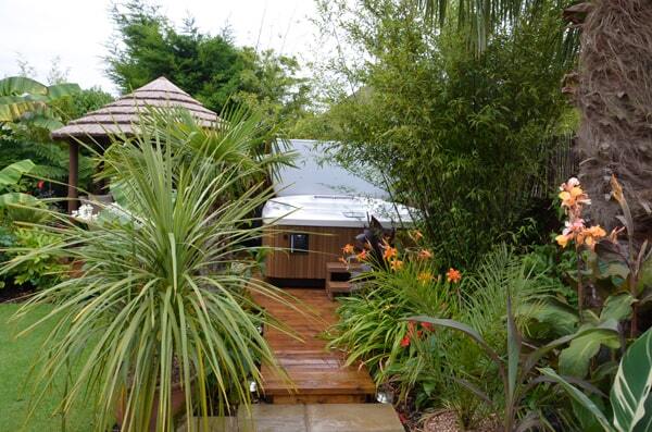 Hot tub tropical paradise