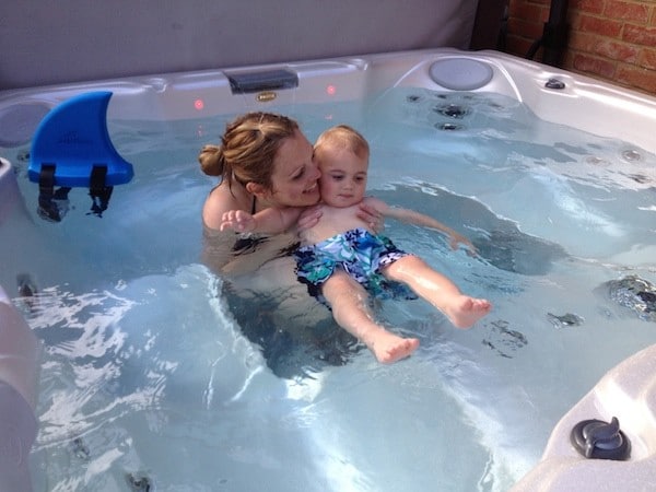 Children in the hot tub